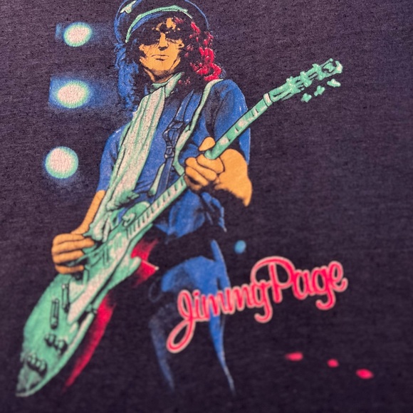 Vintage 80s Jimmy Page The Firm Tour T-Shirt - Picture 5 of 16